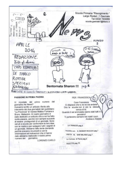 Giornalino n 3 - 2014 delle cl 4^ Risorgimento Gavirate