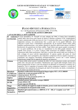 piano offerta formativa - Liceo Scientifico Vercelli