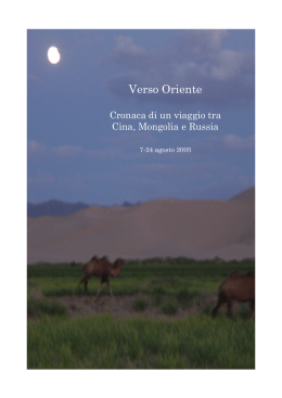 Verso Oriente