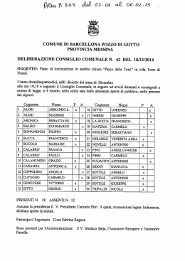 delibera consiglio 62 del 2014 - Comune di Barcellona Pozzo di