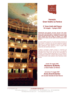 Venezia Gran Teatro La Fenice Madama Butterfly Anna Kravtchenko