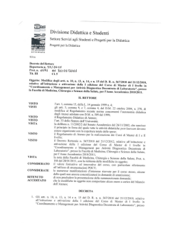 Divisione Didattica e Studenti
