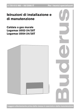 Istruzioni di installazione e di manutenzione