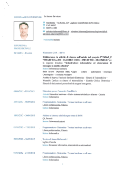 INFORMAZIONI PERSONALI La Iacona Salvatore