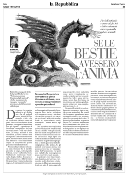 Se le bestie avessero l`anima