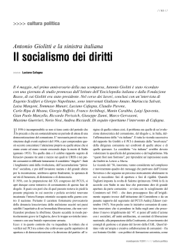 Il socialismo dei diritti - Circolo Carlo Rosselli Milano