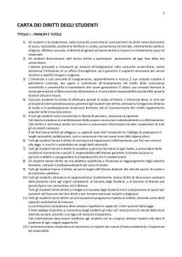 carta dei diritti degli studenti - Università degli Studi di Perugia