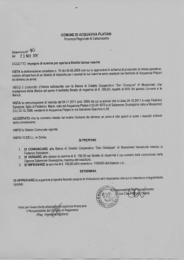 dei 2 3 NOV. 2011 - Comune Acquaviva Platani
