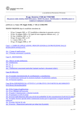 D.Lgs. Governo n&deg; 230 del 17/03/1995 Attuazione delle direttive 89