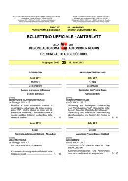 Bollettino n. del 18/06/2013 - Regione Autonoma Trentino