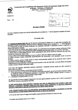 Avviso ASTA PUBBLICA - sette lotti legname