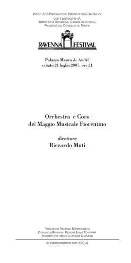 Orchestra e Coro del Maggio Musicale