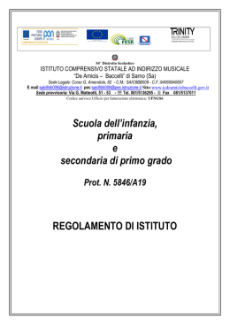 Scuola dell`infanzia, primaria e secondaria di primo grado