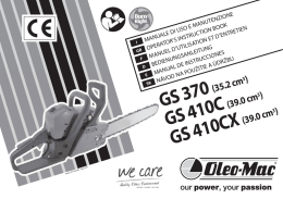 GS 370 GS 410C GS 410CX - Oleo-Mac