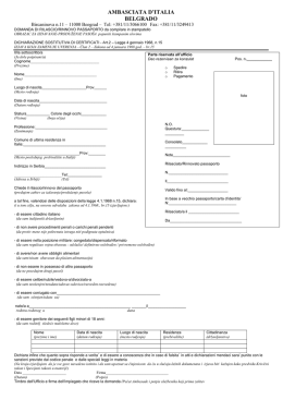 formulario passaporto e dichiarazioni di assenso