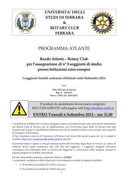 Bando Atlante-Rotary 2014 - IUSS - Ferrara 1391