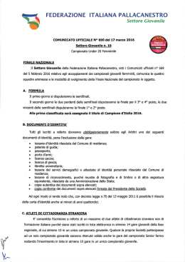 Under 20 Femminile