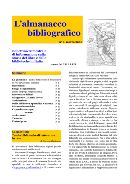 Marzo 2009 - n&deg; 9 - Centri di Ricerca