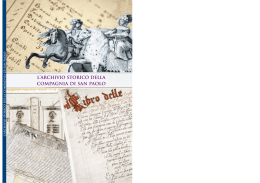 L`Archivio Storico della Compagnia di San Paolo