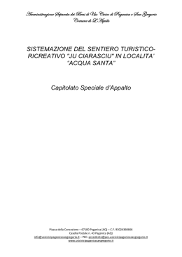 SISTEMAZIONE DEL SENTIERO TURISTICO