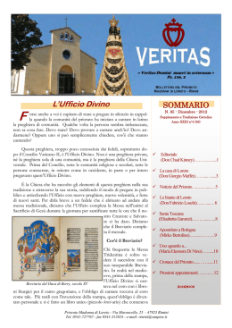 Veritas 85, dicembre 2012 - Fraternità Sacerdotale San Pio X