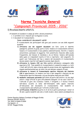 Norme Tecniche 2015/2016 - Centro Sportivo Italiano