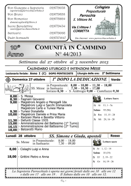 comunità in cammino n° 44/2013 - Parrocchia S.Vittore – Corbetta