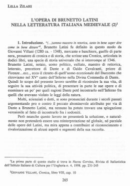 L `opera di Brunetto Latini nella letteratura italiana medievale(2)