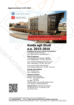 Guida agli Studi - a.a. 2015-2016 - Università degli Studi "G. d