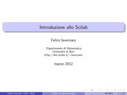 Introduzione allo Scilab - Dipartimento di Matematica