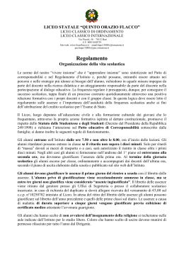 Regolamento - Liceo Orazio Flacco Bari