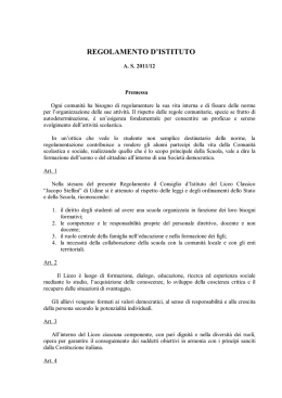 regolamento d`istituto - Liceo classico "Jacopo Stellini"