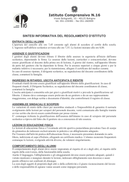 11_sintesi del regolamento-2010 - Istituto Comprensivo N. 16 Bologna