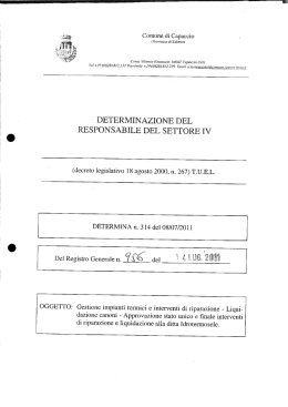 determinazione del - Comune di Capaccio