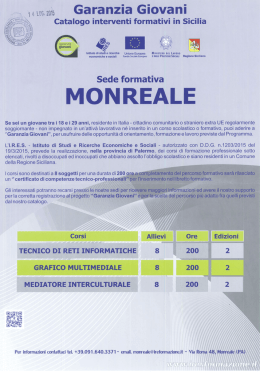 Bando di reclutamento allievi - Istituto di Studi e Ricerche