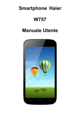 Smartphone Haier W757 Manuale Utente