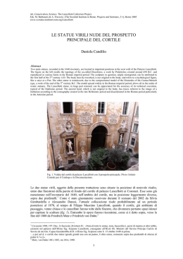 le statue virili nude del prospetto principale del cortile