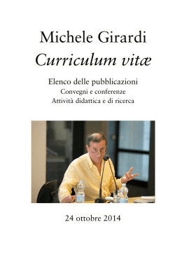 Michele Girardi - Universit&agrave; degli studi di Pavia
