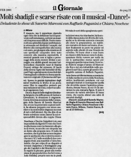 Molti sbadigli e Scarse risate con il musical &laquo;Dance