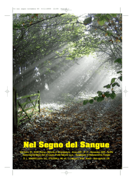 Novembre 2009 - Centro Studi Sanguis Christi