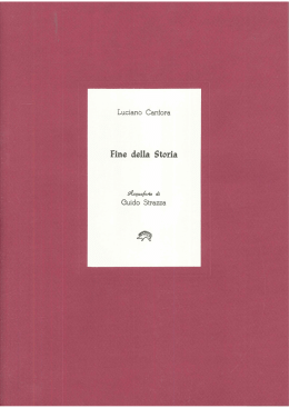 Luciano CANFORA, Fine della storia. Con acquaforte di Guido