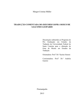 Margot Cristina M&uuml;ller TRADU&Ccedil;&Atilde;O COMENTADA DO DISCORSO