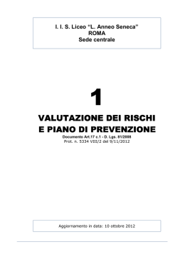 Valutazione dei rischi e piano prevenzione