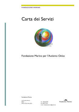 Carta dei Servizi - Fondazione Marino per l`Autismo Onlus