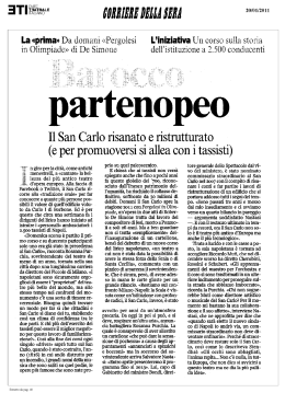 Corriere della Sera - giovedì 20 gennaio 2011