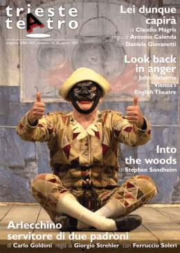 Lei dunque capir&agrave; Look back in anger Arlecchino
