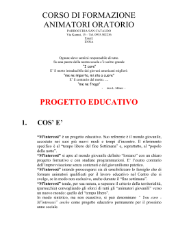 Progetto Educativo - Oratorio Beato Pier Giorgio Frassati