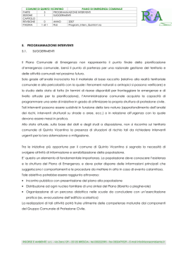 Programmazione Interventi - Comune di Quinto Vicentino