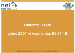 libretto orari linea z201 in vigore dal 01-01-15