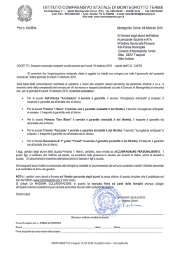 ISTITUTO COMPRENSIVO STATALE Dl MONTEGROTTO TERME